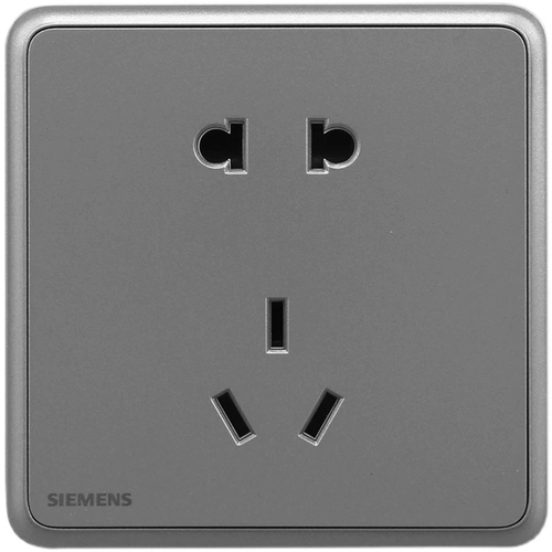 Переключение гнезда Siemens Переключение Lingxing Xinghui Silver Five -Hole Принесите USB Wall Panel открывает двойное управление тремя -отверстия 10а