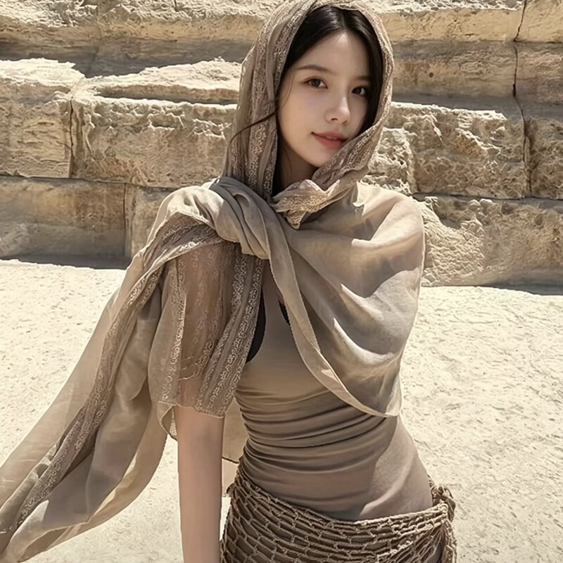 【Xiangsi】2026 New Summer Travel and Vacation Style Northwest Shawl, Ethnic Style Versatile Outerwear for Outings 【Xiangsi】2026 New Summer Travel and Vacation Style Northwest Shawl, Ethnic Style Versatile Outerwear for Outings