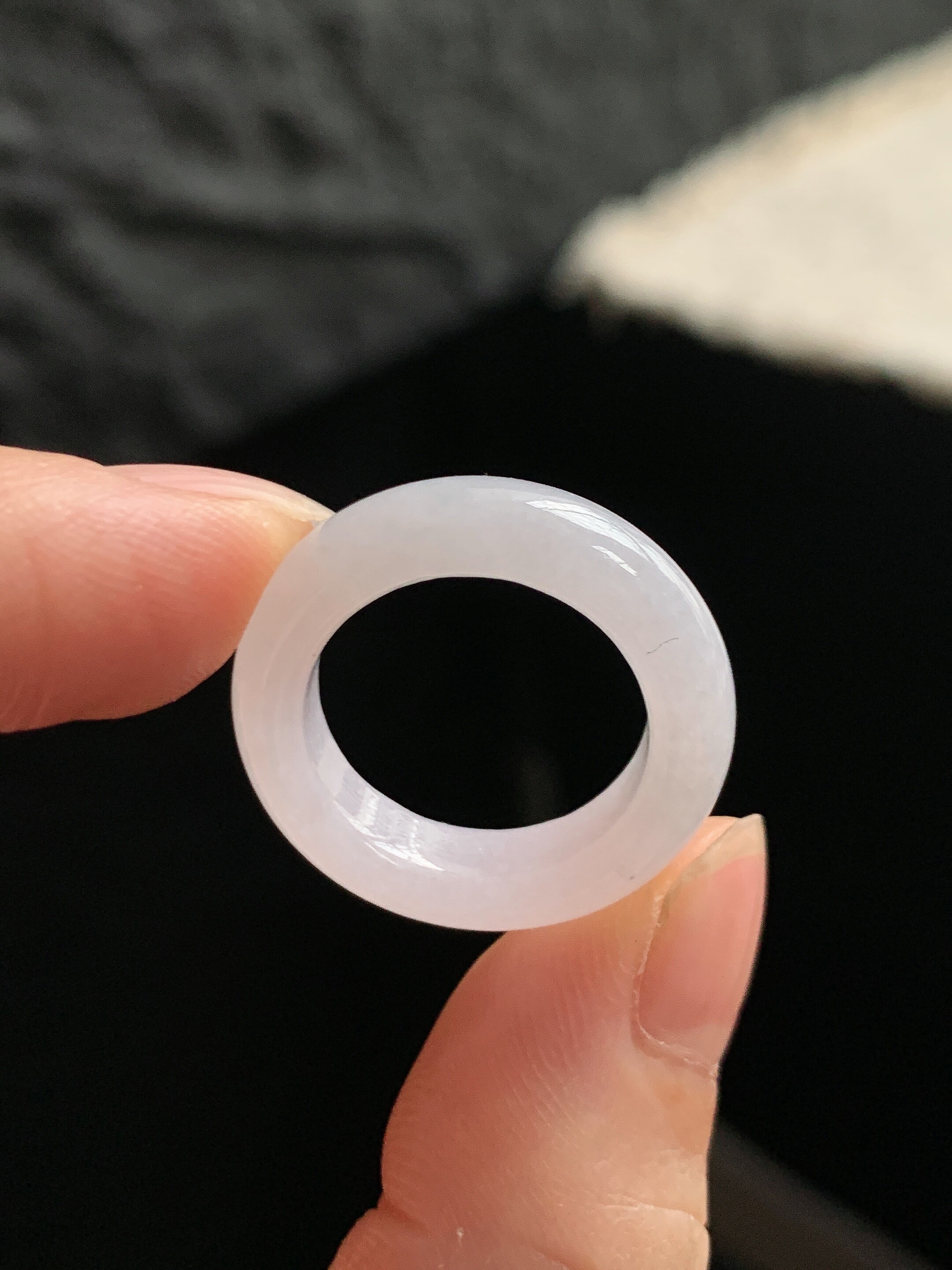 Jade ring ring ring ring 14 circles Y162 natural a goods jade round ring plain ring Burmese material jade ring
