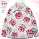 Cute cartoon pink bear line painted long-sleeved shirt