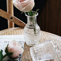 ins Wind Net red relief glass bottle room decoration small vase pendulum photo background props model room ornaments