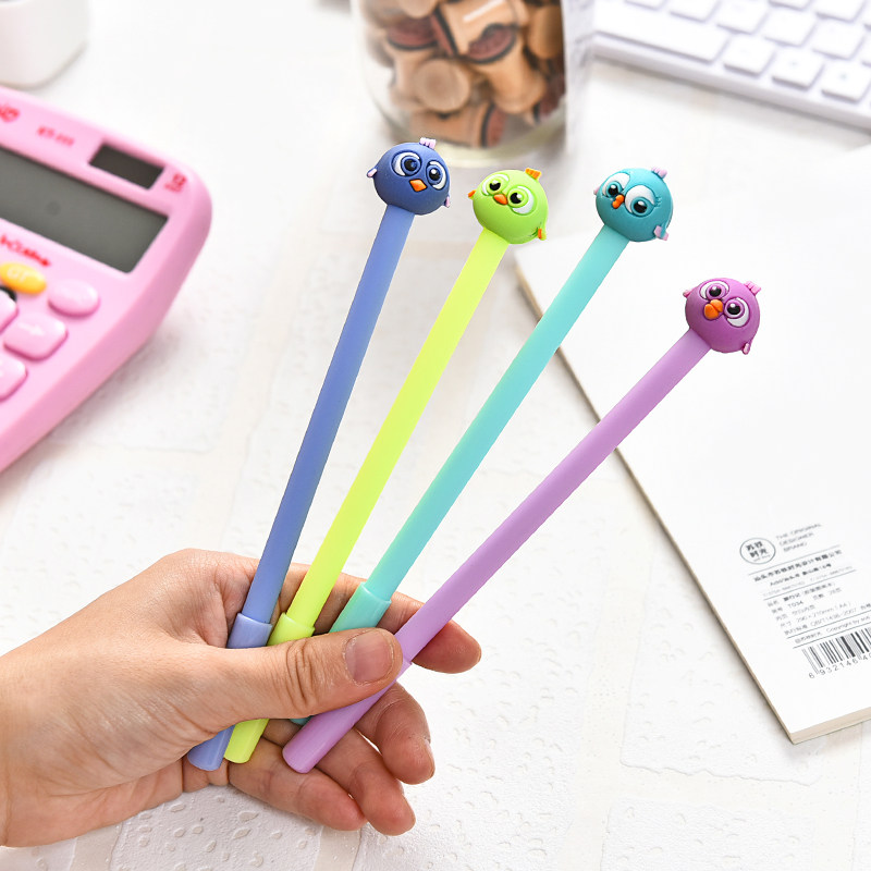 0 38mm 38mm Sexual Pen Black Korea Cute stationery student with cartoon Japan-ROK creative personality Signature pen water-based pen