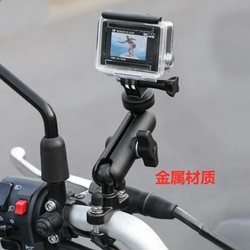 오토바이 브래킷 gopro 액세서리 휴대 전화 네비게이션 핸들 바 고정 360 파노라마 스포츠 카메라 백미러 브래킷