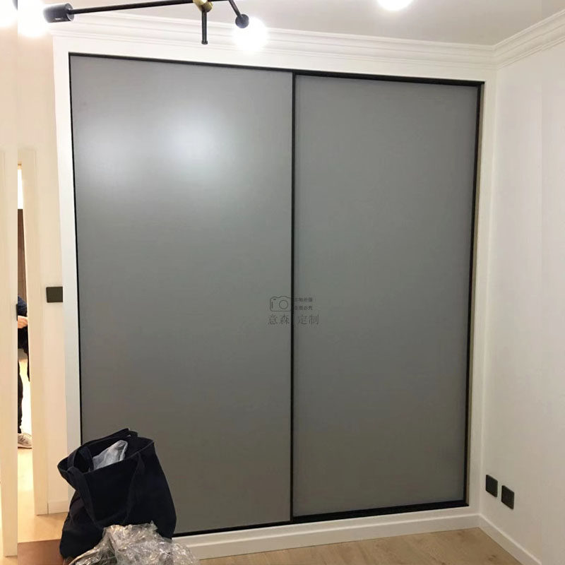 Wardrobe door sliding door custom modern minimalist wardrobe sliding sliding door home bedroom Aige board custom track
