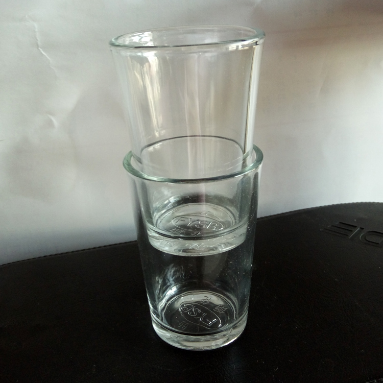 Catering Two Halves Tempered Glass White Wine Glass Wine Glass Anti-Fall Cup Beer Tea Water Cup 10 Only Half Price Recommended