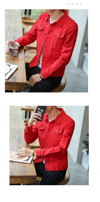 Xuân 2018 mới Bọ Cạp đen phần mỏng denim áo khoác nam xu hướng áo khoác nam