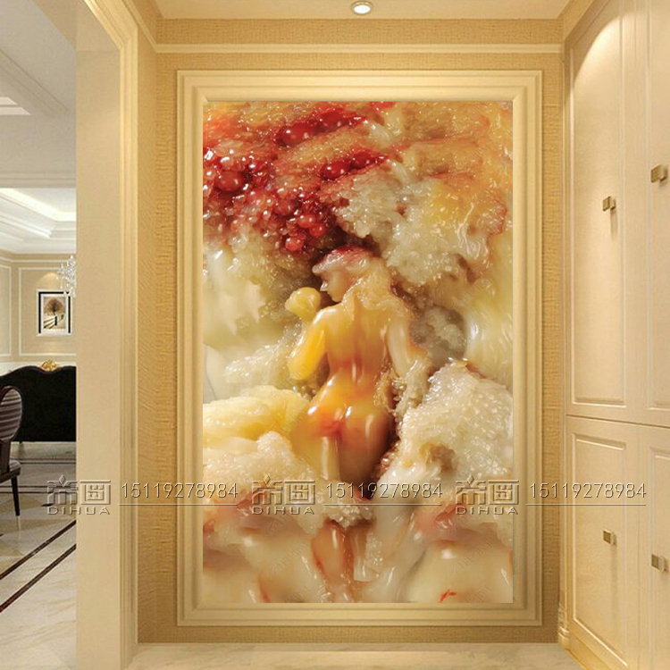 Custom Art Glass Screen Partition Living Room Genguan Background Wall Eurostyle Frosted Light Transmission Deep Sculpted steel Process Bo-Taobao