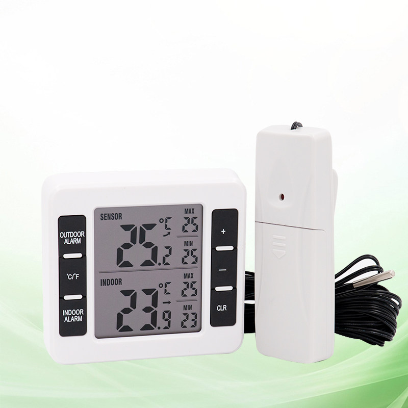 Refrigerated compartment temperature monitor with temperature alarm function external waterproof monitor wireless fish tank water thermometer