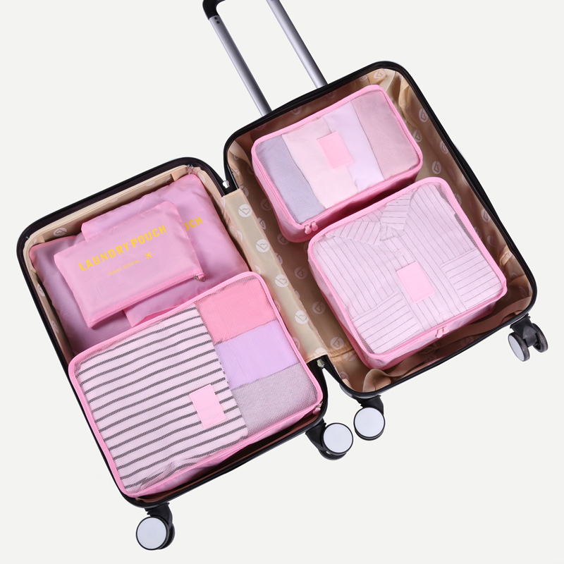 Travel Storage Bag Waterproof Travel Storage 6-Pack Suitcase Organizer Clothes Underwear Bra Storage Bag