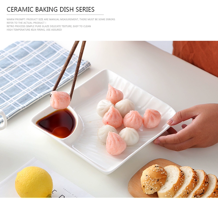 Sáng tạo gốm trắng tròn tấm bít tết bít tết món ăn đĩa hộ gia đình đĩa phẳng đĩa món ăn
