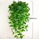 Restaurant wall green rattan decoration wall hanging simulation plant hanging basket milk tea shop wall to block flaws pendant