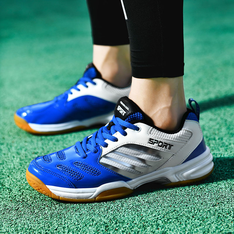 Table Tennis Shoes Men And Women Gluten Bottom Volleyball Shoes Lovers Fall Breathable Non-slip Shock Absorbing Professional Training Shoes Sneakers