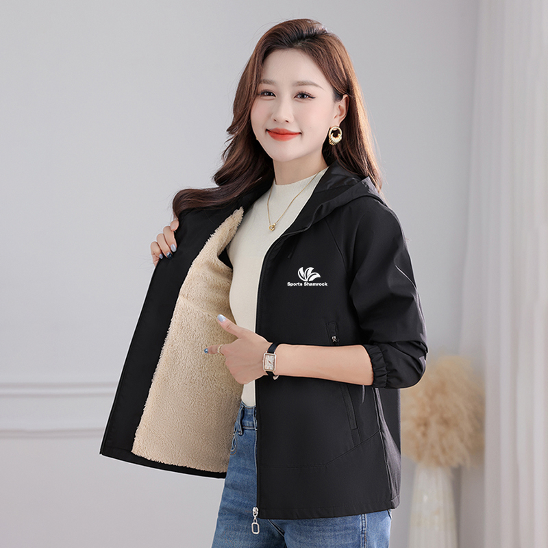 Outlet Brand Fleece-Lined Jacket for Women 2026 New Autumn and Winter Large Size Outdoor Sports Warm Jacket