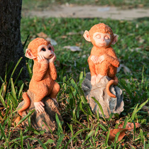 Little monkey ornaments creative simulation animal cute balcony courtyard outdoor garden kindergarten lawn decoration scenery