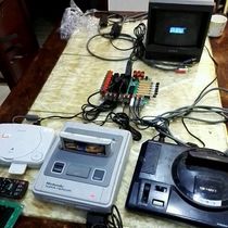 European broom head scart plus Lotus head rca distributor adapter for SS Saturn MD DC SFC etc.