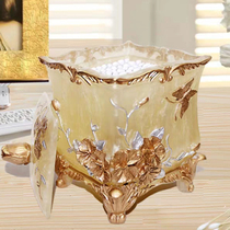  European-style toothpick box cotton swab box storage box creative toothpick tube living room household high-end cotton swab box storage and finishing