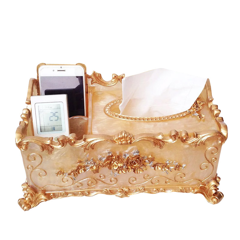 Toilet paper box European-style paper towel living room simple home extraction type toilet paper creative coffee table multi-function remote control storage box