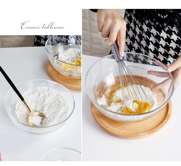 Bát salad trong suốt bát phở lớn bát trái cây và rau thủy tinh IKEA Bộ đồ ăn Nhật Bản bộ bát salad khay đựng đồ ăn dặm cho bé