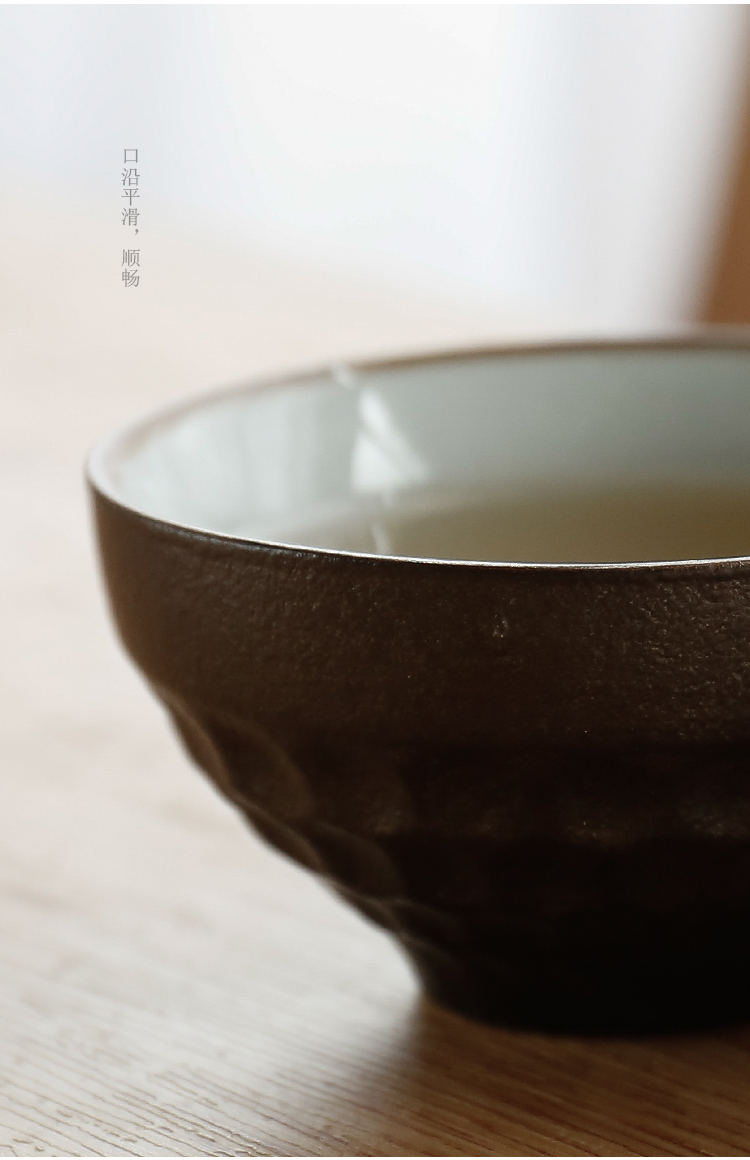 Sân nhỏ Zen gió đen gốm tách trà gốm Kung Fu bộ sản phẩm tách cốc đơn tách cá nhân chén trà kiểu Nhật gốm đen cốc bình pha trà có lõi lọc