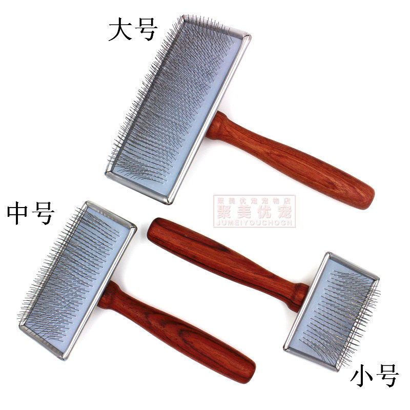 Taiwan Meiden Professional Pet Beauty Comb British Import Rose Pear Flower Wood Grip Large Horn Comb M3-L