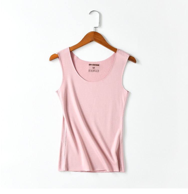 Fever nhung mùa thu và mùa đông dày cotton vest nữ cotton kích thước lớn không tay vest không có dấu vết đáy áo áo vest nữ