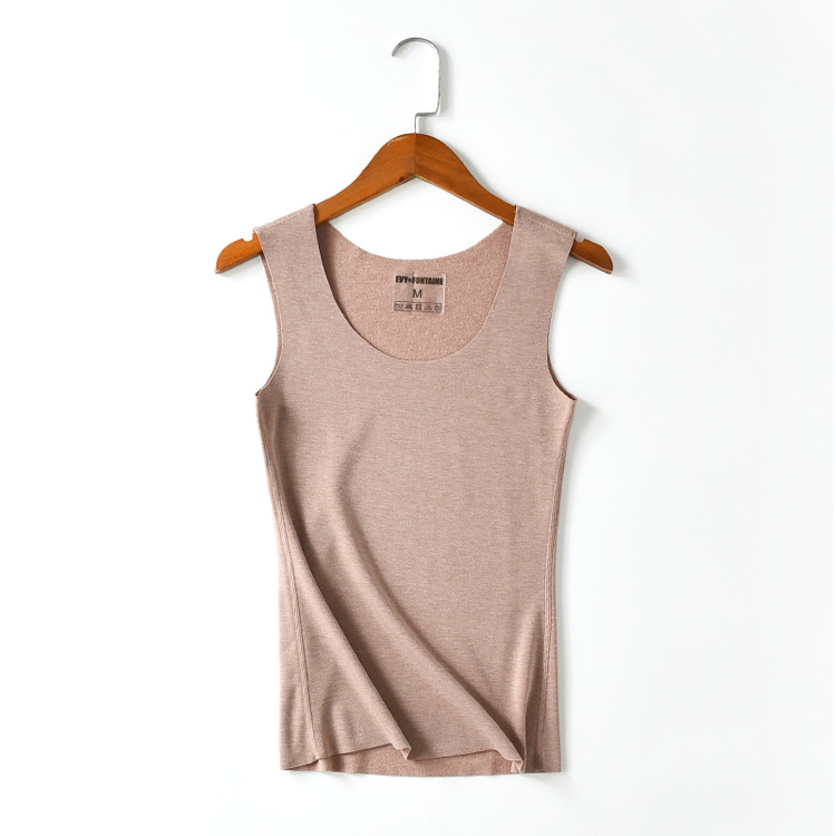 Fever nhung mùa thu và mùa đông dày cotton vest nữ cotton kích thước lớn không tay vest không có dấu vết đáy áo áo vest nữ