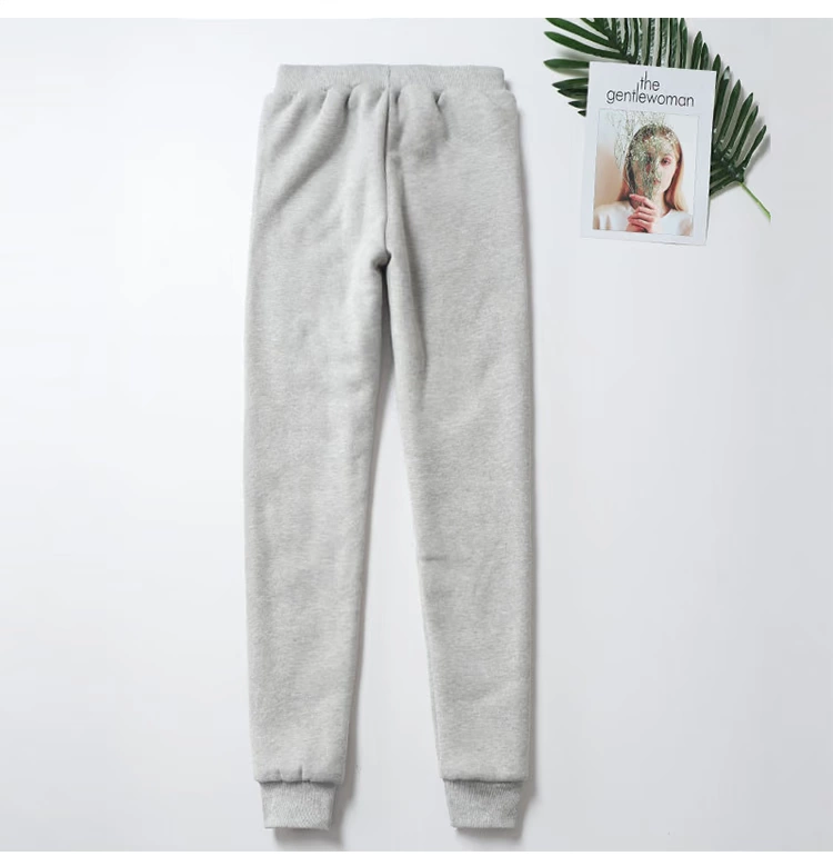 Quần bó sát cashmere nữ mùa thu và mùa đông siêu dày cộng với chân nhung quần ống rộng rộng quần dài sinh viên quần ấm trang phục mùa hè cho nữ
