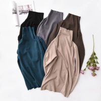 Áo thun nhung nữ cổ cao tay dài cộng với cơn sốt nhung Slim mỏng đáy quần mùa thu bên ngoài mặc đồ lót nhiệt ao giu nhiet nu