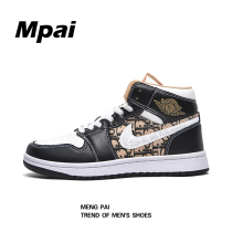 aj1 Mens Shoes High Help Board Shoes Spring Autumn Season Han Edition 100 Hitch Bustian Tide Shoes Air Force 1 Casual Sneakers Chains
