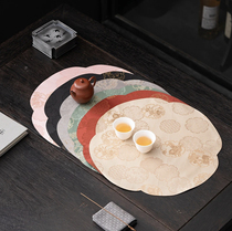 Rabbit brocade dry soaking mat waterproof tea mat tea room tea art space pot mat table mat small tea mat small fresh woman