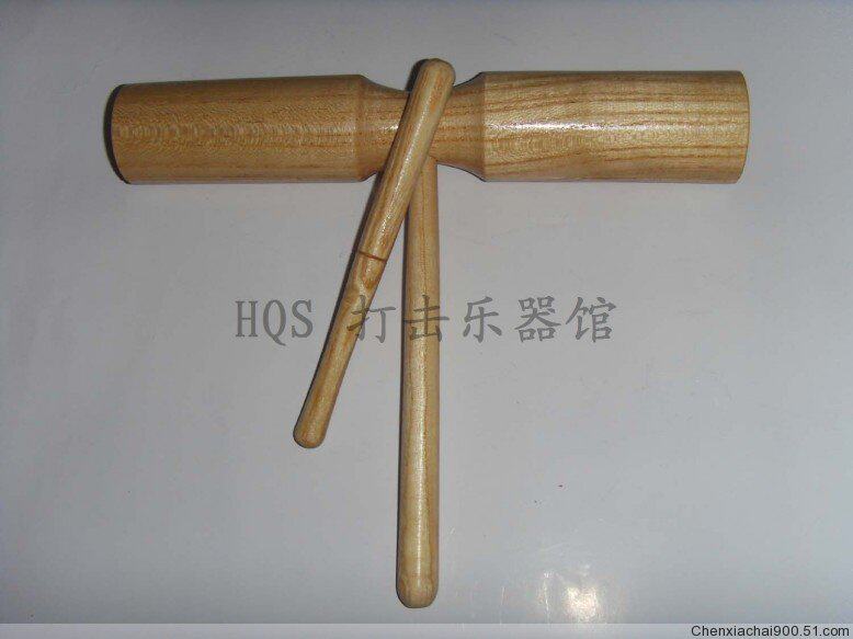 奥尔夫乐器 打击乐器 教具 木制双响加沟梆子双响筒(大号) 0220-阿里巴巴