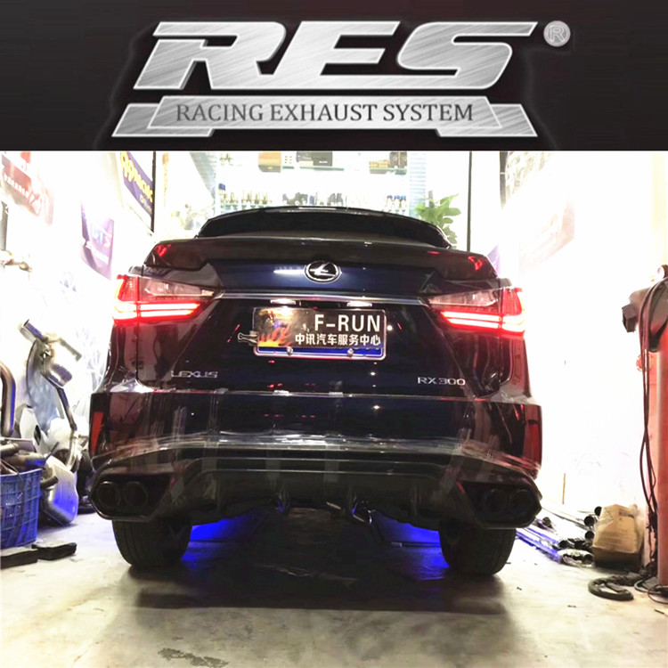 Lexus RX270 RX350 RX300 modified RES mid-tail section four-out valve exhaust pipe Sports car sound