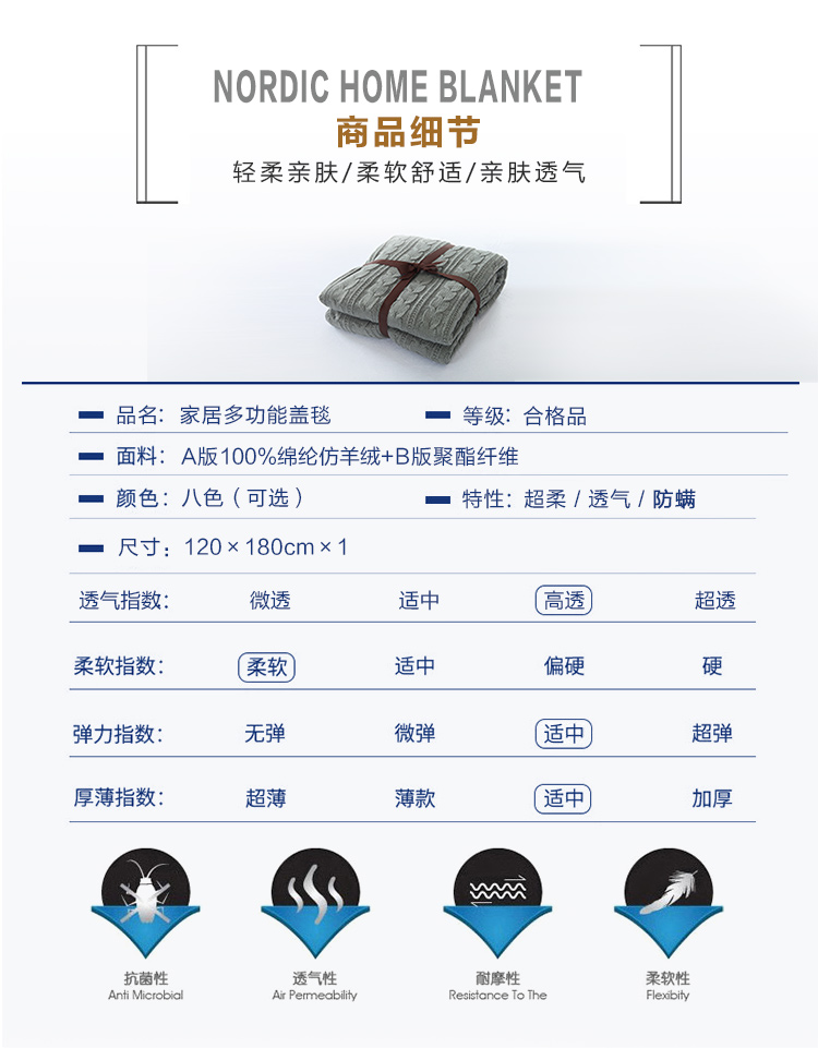 INS Bắc Âu cộng với nhung dày chăn đan xoắn chăn hai lớp chăn composite mùa thu và mùa đông sofa ngủ giải trí chăn - Ném / Chăn chăn lông