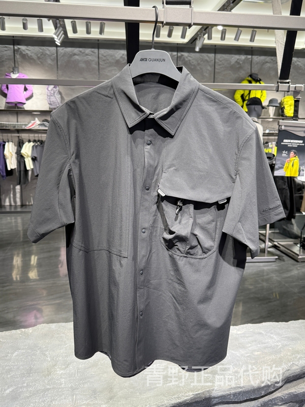Anta Champion Travel Series 2026 Summer New Fluorine-Free Water-Repellent Loose Men's Short-Sleeved Shirt/152620124