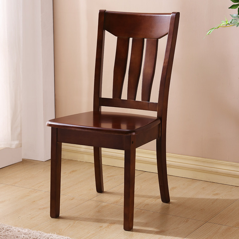 Full solid wood chair leaning on back chair Stool Dining Chair Home Wood Log New Chinese Style Brief Dining Room Hotel Dining Table And Chairs