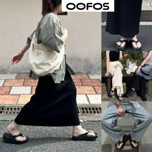 Шумная модная вечеринка закупает классические шлепанцы OOFOS из США.