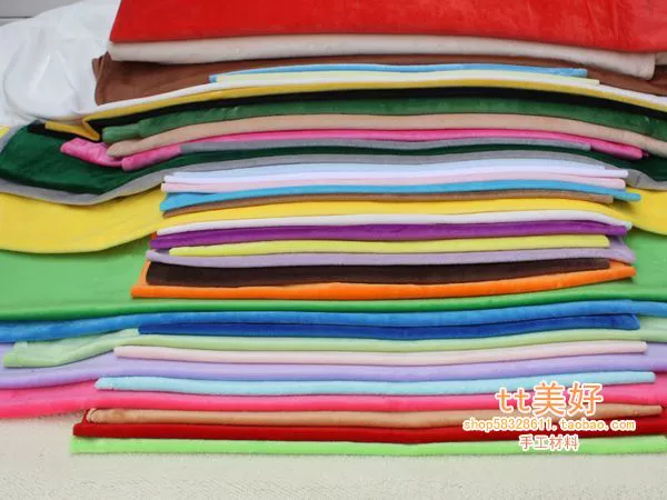 Vải trắng thủ công vải DIY trơn trải vải nền vải len ngắn có thể cắt vải flannel siêu mềm