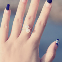 Hand made natural freshwater pearl ring send girlfriend girlfriends birthday gift fashion 100 hitch pop