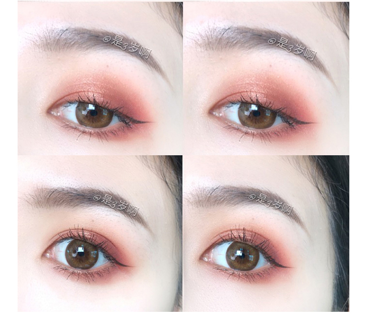 Phấn mắt Judydoll màu cam 4 màu phấn mắt miễn phí kết hợp bốn màu không thấm nước màu đỏ nhạt màu đỏ mờ màu ngọc trai - Bóng mắt bảng màu mắt etude house