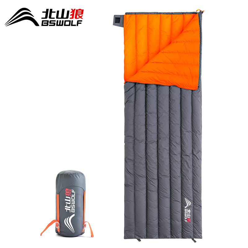 North Mountain Wolf Down Sleeping Bag Adults Winter Thickening Anti-Chill Adults Outdoor Camping Single Super Light Duck Suede Portable