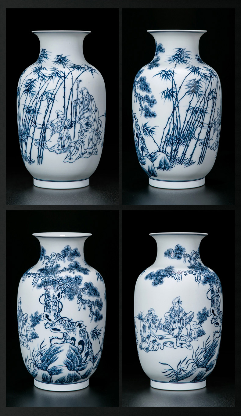 Vase furnishing articles flower arrangement sitting room adornment creative bottles of jingdezhen ceramic vases, tea table of Chinese style