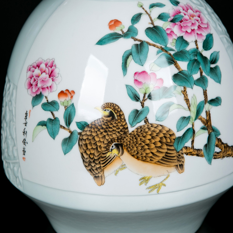 The Living room TV cabinet vase decoration furnishing articles wine ceramic bottle of household of Chinese style modern manual hand - made porcelain vase