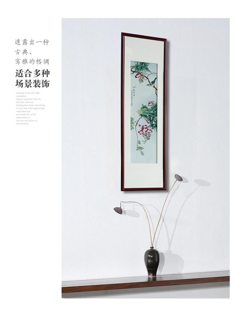 Checking porcelain plate painting of jingdezhen ceramic Chinese painting of flowers and birds figure sitting room sofa setting wall adornment art hangs a picture