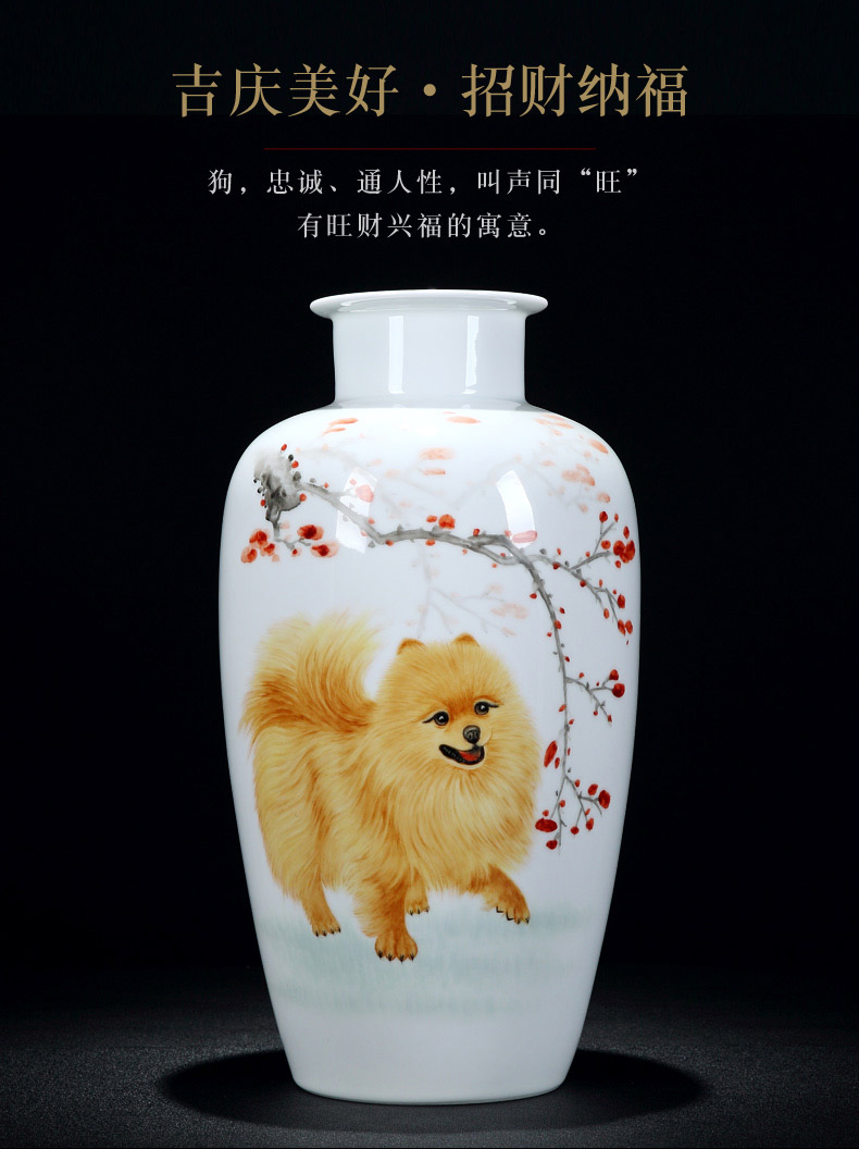 Jingdezhen vase thin body new color hand - made mesa and exquisite porcelain vase