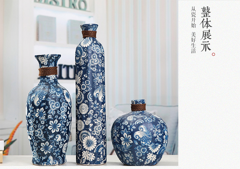 Jingdezhen ceramic floret bottle place to live in the sitting room flower arrangement to restore ancient ways some ceramic pot dry flower vases, flower implement mesa