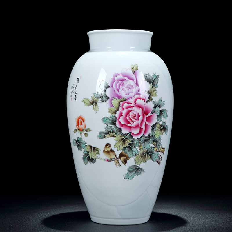 Jingdezhen vase pastel hand draw very beautiful vase furnishing articles