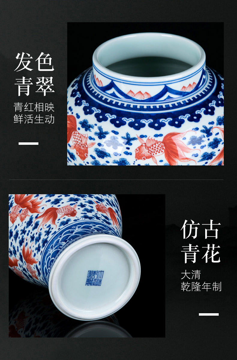 Chinese blue and white youligong hand - made porcelain of jingdezhen ceramic furnishing articles furnishing articles general household act the role ofing is tasted can of mesa