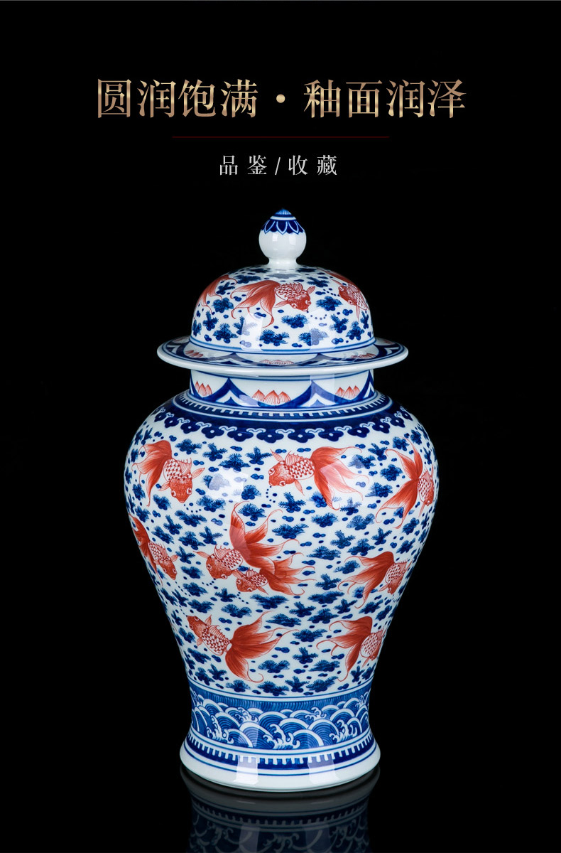 Chinese blue and white youligong hand - made porcelain of jingdezhen ceramic furnishing articles furnishing articles general household act the role ofing is tasted can of mesa