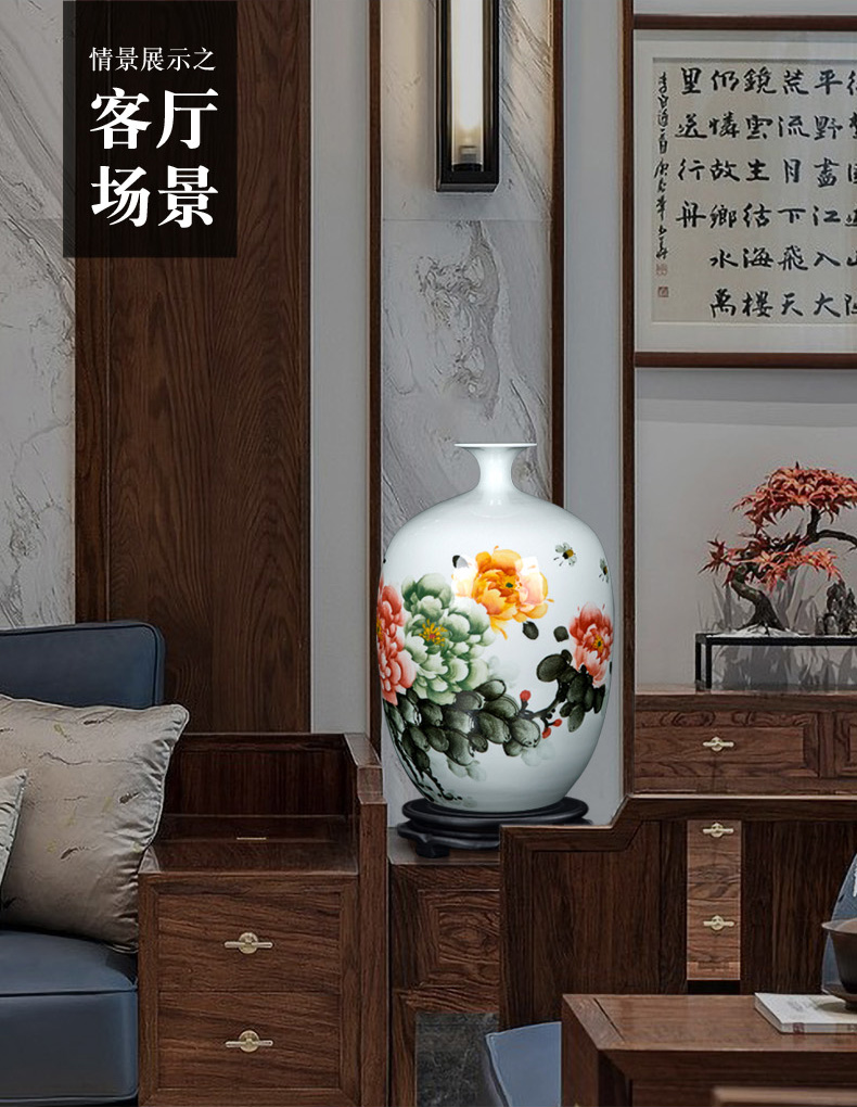 Chinese vase coloured drawing or pattern of jingdezhen traditional checking classical decorative vase furnishing articles sitting room ceramics arranging flowers