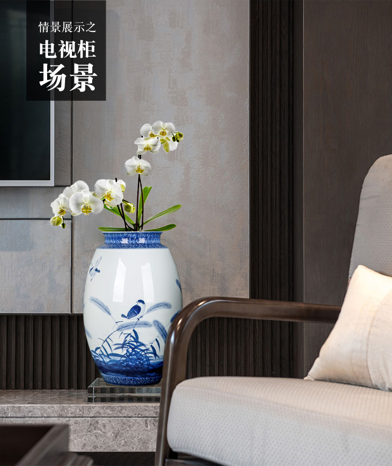 Vase furnishing articles flower arranging ceramic Vase household adornment large sitting room jingdezhen porcelain Vase, table light and decoration